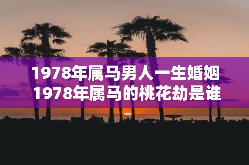 1978年属马男人一生婚姻 1978年属马的桃花劫是谁