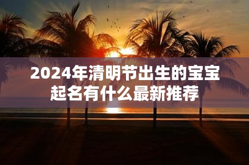2025年清明节出生的宝宝起名有什么最新推荐