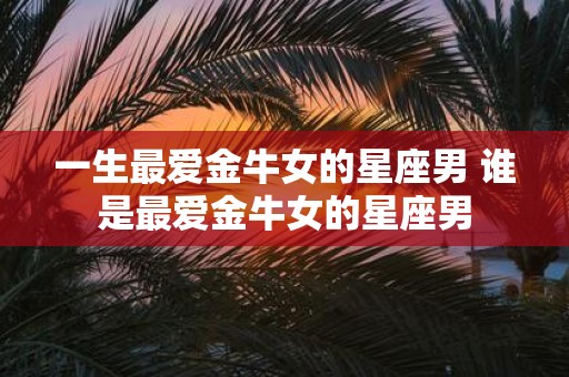一生最爱金牛女的星座男 谁是最爱金牛女的星座男