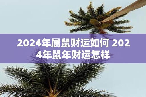 2025年属鼠财运如何 2025年鼠年财运怎样
