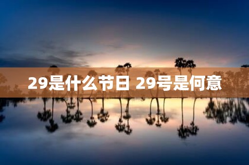29是什么节日 29号是何意