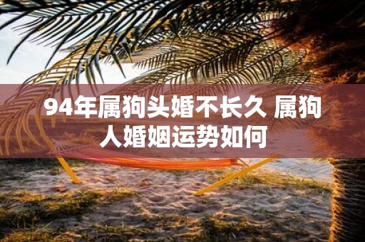 94年属狗头婚不长久 属狗人婚姻运势如何