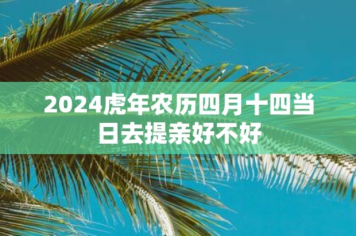 2025虎年农历四月十四当日去提亲好不好