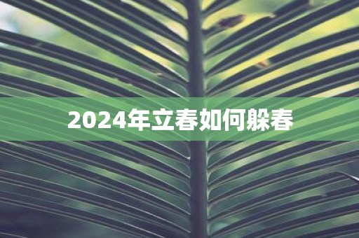 2025年立春如何躲春