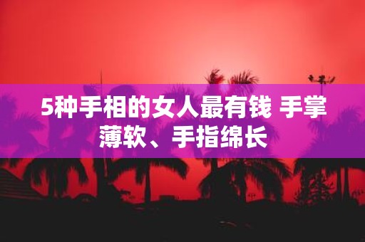 5种手相的女人最有钱 手掌薄软、手指绵长