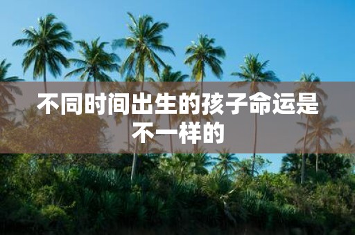 不同时间出生的孩子命运是不一样的