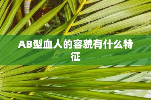 AB型血人的容貌有什么特征