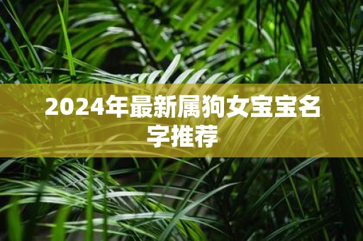 2025年最新属狗女宝宝名字推荐