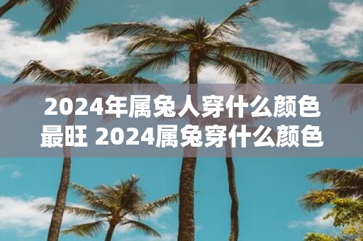 2025年属兔人穿什么颜色最旺 2025属兔穿什么颜色最吉利