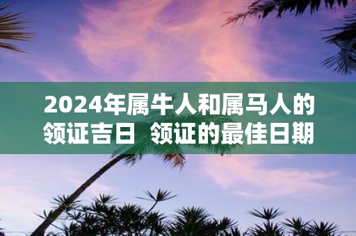 2025年属牛人和属马人的领证吉日 领证的最佳日期