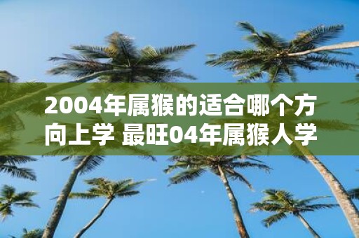 2004年属猴的适合哪个方向上学 最旺04年属猴人学业的方向