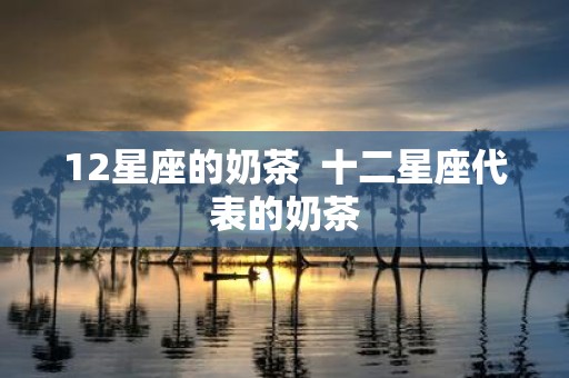 12星座的奶茶 十二星座代表的奶茶