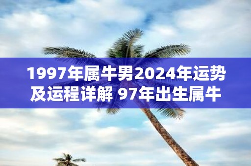 1997年属牛男2025年运势及运程详解 97年出生属牛人2025全年每月运势男性