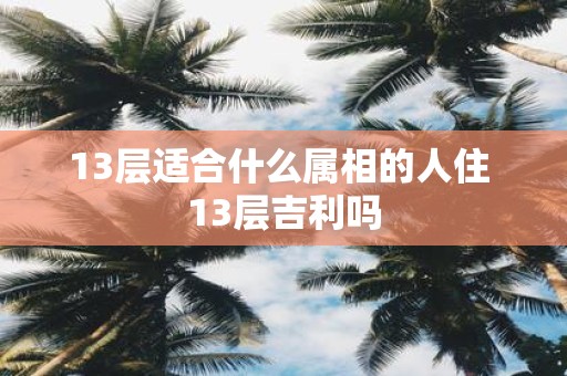 13层适合什么属相的人住 13层吉利吗
