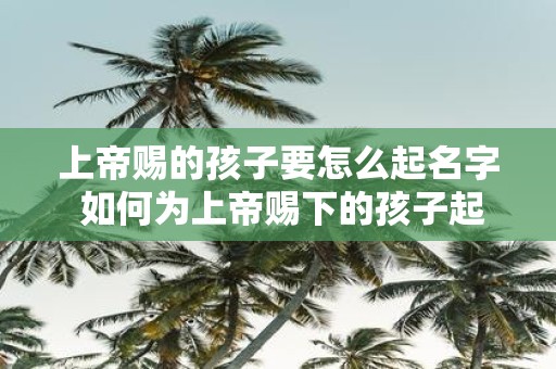 上帝赐的孩子要怎么起名字 如何为上帝赐下的孩子起名