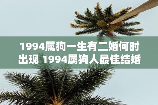 1994属狗一生有二婚何时出现 1994属狗人最佳结婚年龄