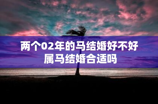 两个02年的马结婚好不好 属马结婚合适吗