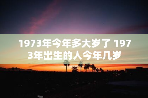 1973年今年多大岁了 1973年出生的人今年几岁