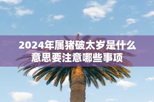 2025年属猪破太岁是什么意思要注意哪些事项