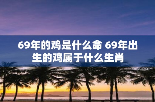 69年的鸡是什么命 69年出生的鸡属于什么生肖