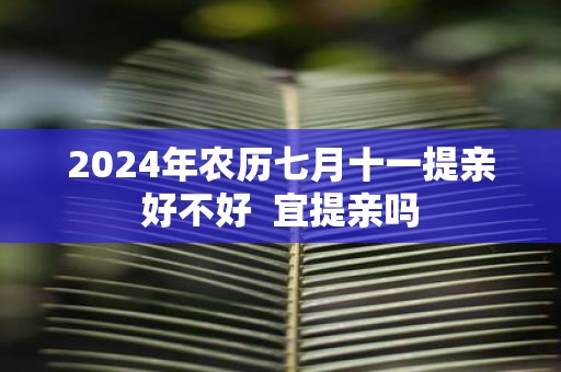 2025年农历七月十一提亲好不好 宜提亲吗