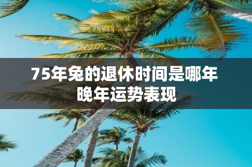 75年兔的退休时间是哪年 晚年运势表现