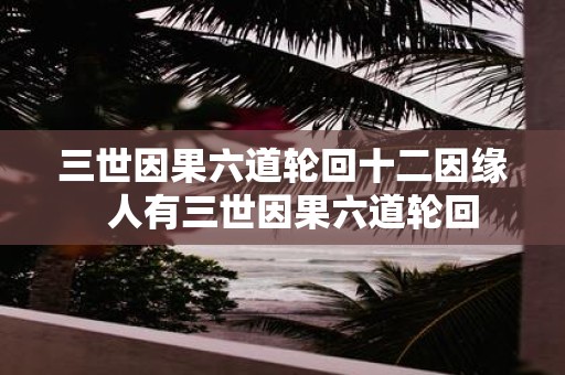 三世因果六道轮回十二因缘 人有三世因果六道轮回