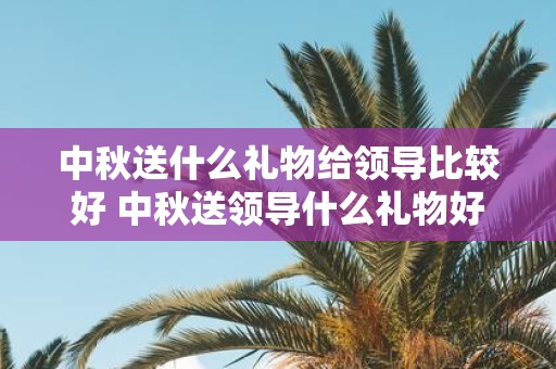 中秋送什么礼物给领导比较好 中秋送领导什么礼物好