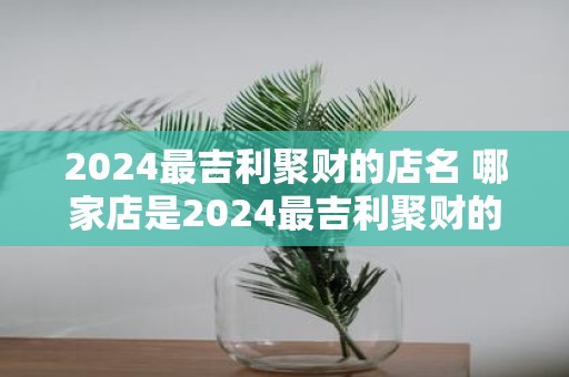 2025最吉利聚财的店名 哪家店是2025最吉利聚财的