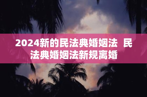 2025新的民法典婚姻法 民法典婚姻法新规离婚