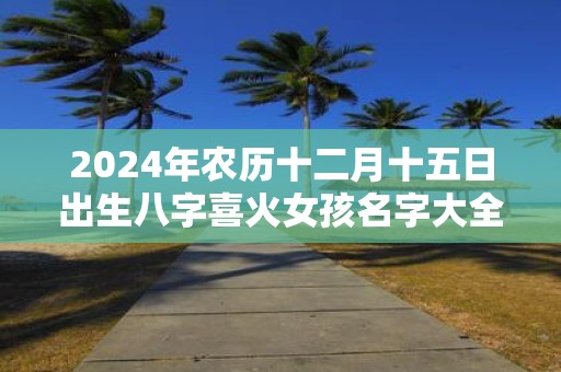 2025年农历十二月十五日出生八字喜火女孩名字大全