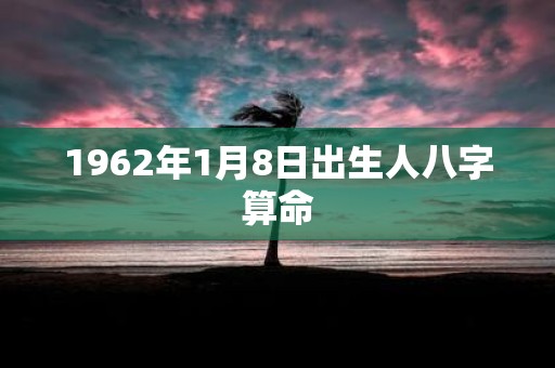 1962年1月8日出生人八字算命