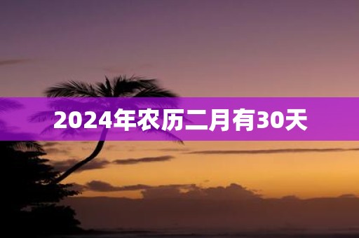 2025年农历二月有30天