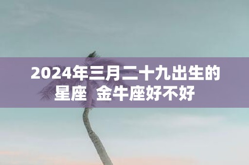 2025年三月二十九出生的星座 金牛座好不好