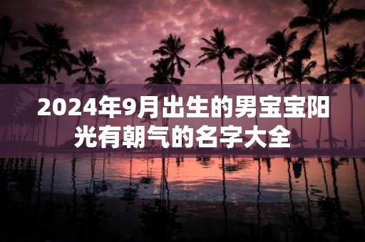 2025年9月出生的男宝宝阳光有朝气的名字大全