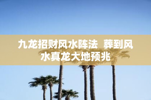 九龙招财风水阵法 葬到风水真龙大地预兆
