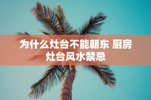 为什么灶台不能朝东 厨房灶台风水禁忌