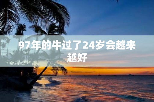 97年的牛过了24岁会越来越好