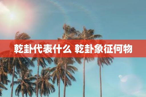 乾卦代表什么 乾卦象征何物
