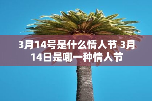 3月14号是什么情人节 3月14日是哪一种情人节