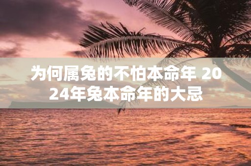 为何属兔的不怕本命年 2025年兔本命年的大忌