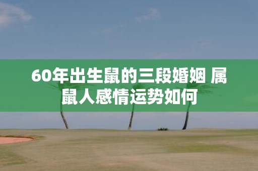 60年出生鼠的三段婚姻 属鼠人感情运势如何