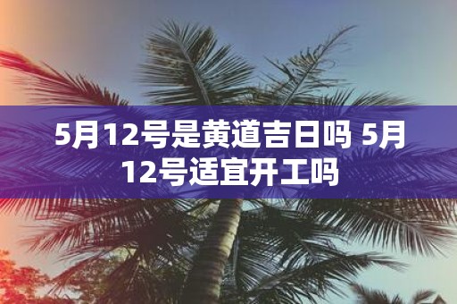 5月12号是黄道吉日吗 5月12号适宜开工吗