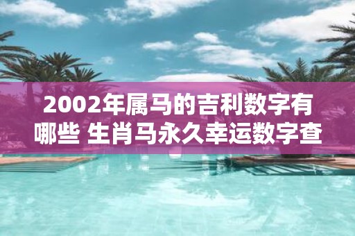 2002年属马的吉利数字有哪些 生肖马永久幸运数字查询