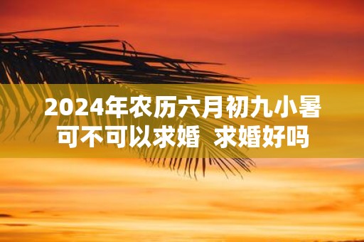 2025年农历六月初九小暑可不可以求婚 求婚好吗