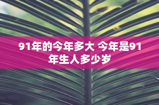 91年的今年多大 今年是91年生人多少岁