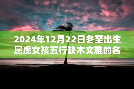 2025年12月22日冬至出生属虎女孩五行缺木文雅的名字