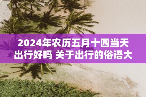 2025年农历五月十四当天出行好吗 关于出行的俗语大全