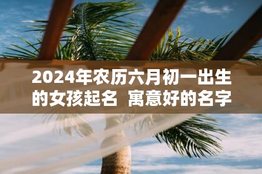 2025年农历六月初一出生的女孩起名 寓意好的名字经典
