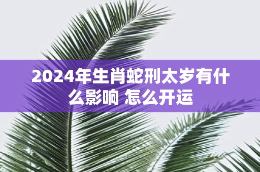 2025年生肖蛇刑太岁有什么影响 怎么开运